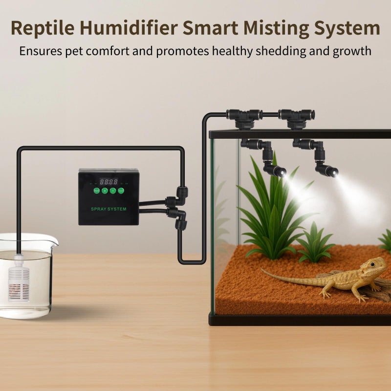 Smart Timer Mist Sprayer for Reptile Habitat with Two Rotating Nozzles - Image 5