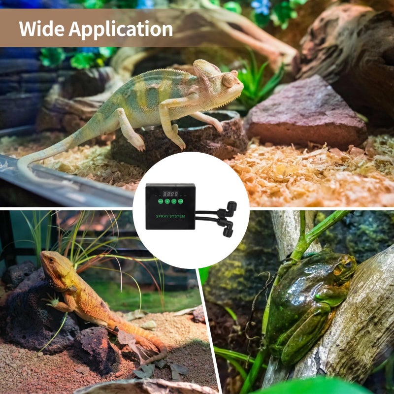 Smart Timer Mist Sprayer for Reptile Habitat with Two Rotating Nozzles - Image 4