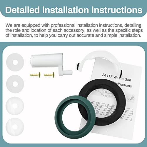 MONST 34117 Waste Ball Kit Compatible with Thetford Aqua Magic Style II, Style Lite, Style Plus Toilet, Includes Drive Arm, Replaces 34120, 34117, with Professional Installation - Image 5