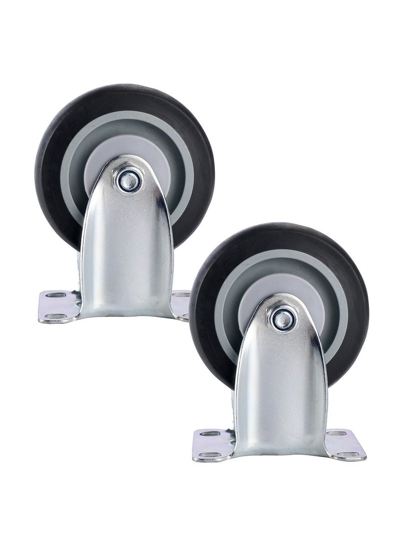 BMB tools 2-Piece 100mm Grey TPR Double Ball Bearing - Rigid - Plate - Image 1