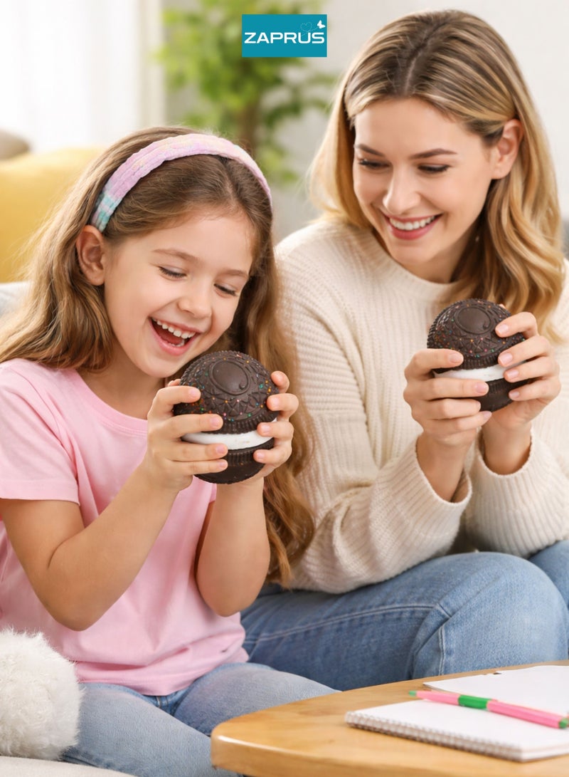 Zaprus Squishy Stress Relief Toy – Realistic Sandwich Cookie Decompression Fidget – Soft Sensory Foam Toy for Anxiety Relief, Desk Decor & Gifting (1 Pack) - Image 3