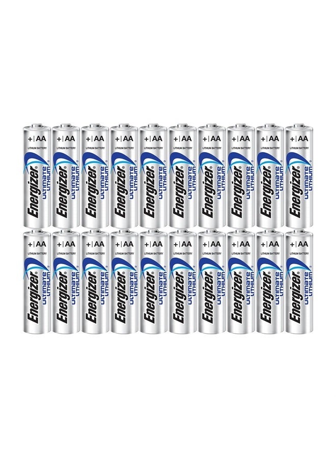 Energizer Ultimate Lithium AA Size Batteries - 20 Pack (5-4packs) 