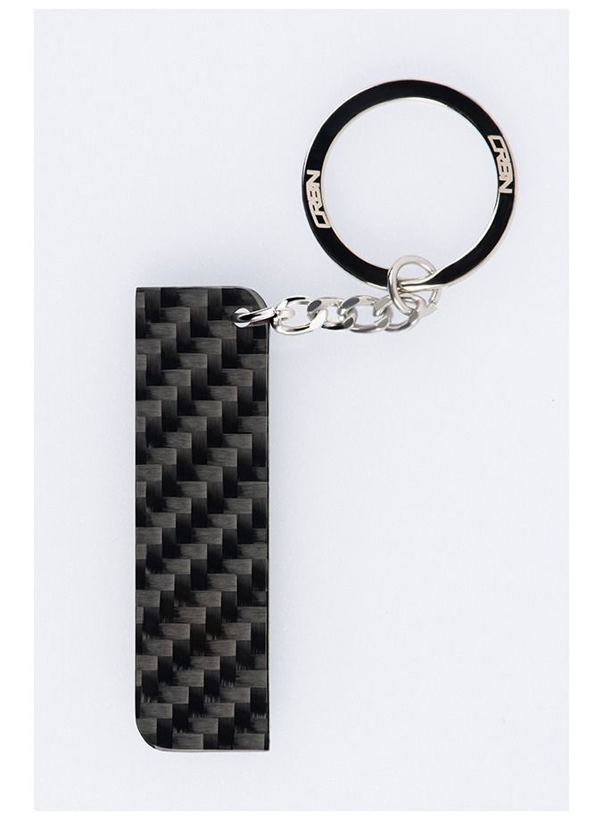 سي ار بي ان سلسلة مفاتيح رفيعة من ألياف الكربون على شكل مستطيل نسيج قطني طويل - Image 1