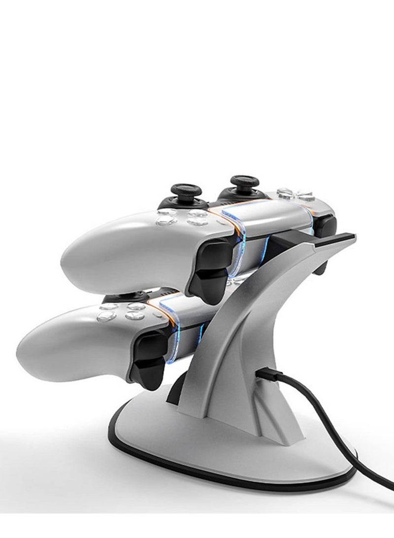Controller Charger Dock for PS5 Dual Charging Stand Station with LED Indicators, Removable Base & Anti-Slip Pad for Sony PlayStation 5/PS5 Controller -Type-C Fast Charging  - Image 3