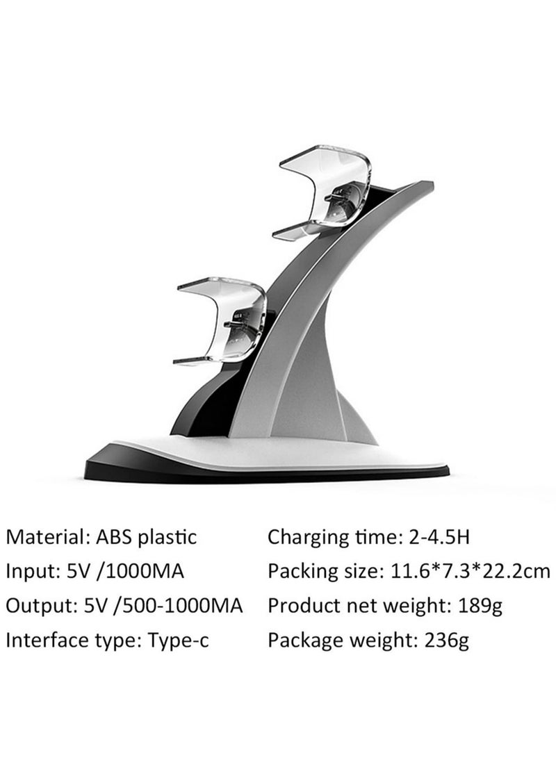 Controller Charger Dock for PS5 Dual Charging Stand Station with LED Indicators, Removable Base & Anti-Slip Pad for Sony PlayStation 5/PS5 Controller -Type-C Fast Charging  - Image 4