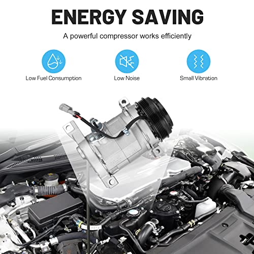 ILONPA New AC Air Condition Compressor with Clutch for 2006-2014 Chevrolet Express 1500 2500 3500, for 2010-2013 Suburban 1500 2500 Cadillac Escalade & GMC Yukon XL/Savana, 2000-2009 Tahoe 4.8L 5.3L 6L 6.2L - Image 4