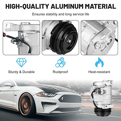 ILONPA New AC Air Condition Compressor with Clutch for 2006-2014 Chevrolet Express 1500 2500 3500, for 2010-2013 Suburban 1500 2500 Cadillac Escalade & GMC Yukon XL/Savana, 2000-2009 Tahoe 4.8L 5.3L 6L 6.2L - Image 5