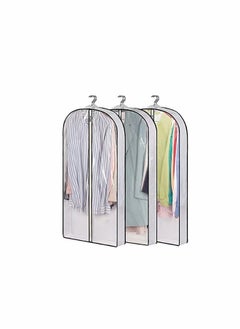 Generic Garment Bags,  Hanging Garment Bags, 40" Hanging Garment Bags for Closet Storage Suit Bag 4" Gusseted Clear Clothes Cover for Coat, Jacket, Sweater (3 Packs)  - Image 1