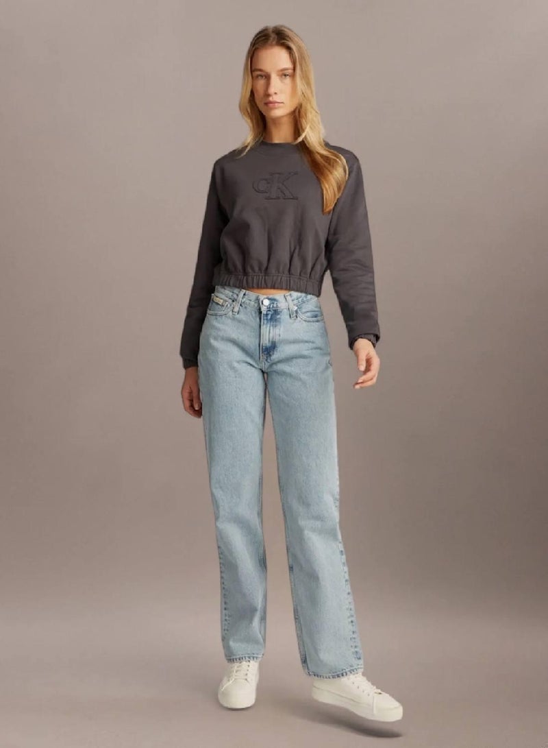 كالفن كلاين جينز سويت شيرت بحروف أولى - Image 4