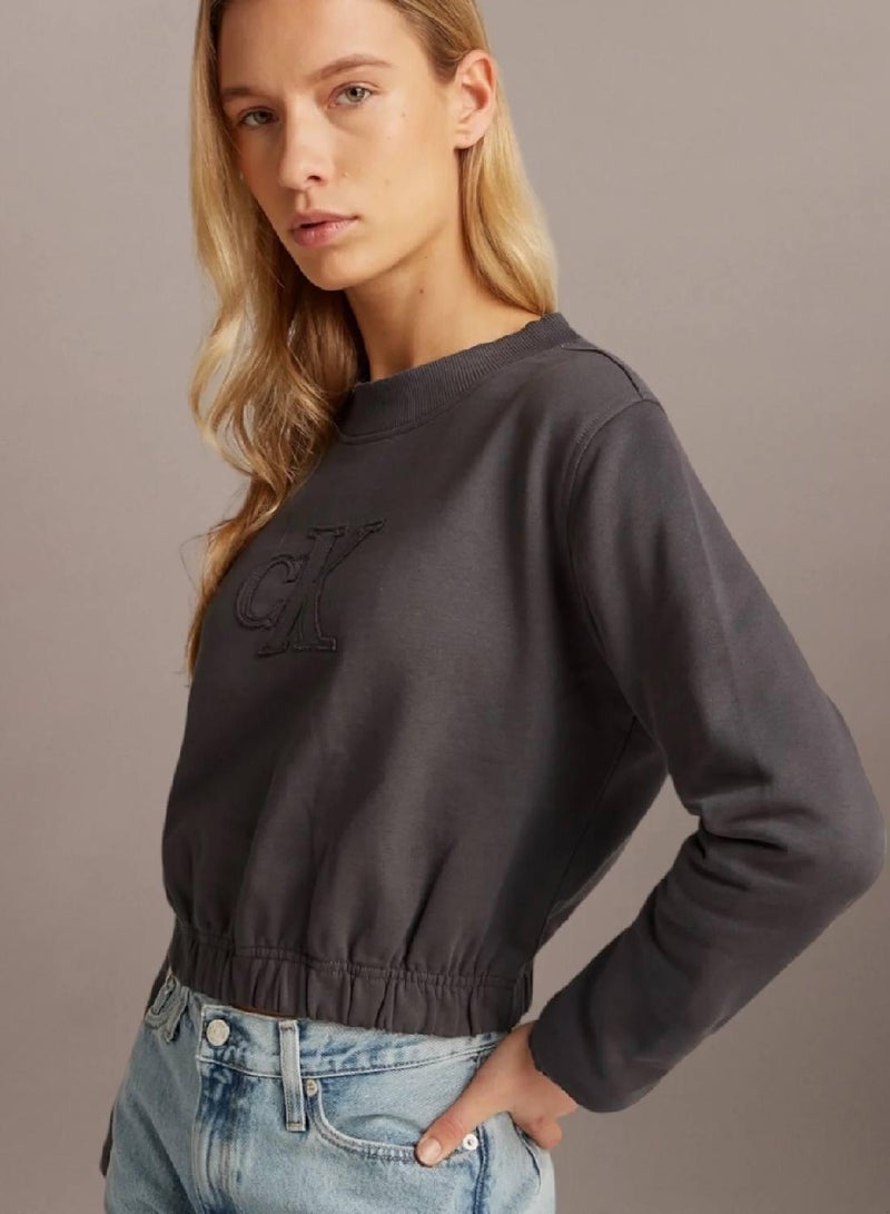 كالفن كلاين جينز سويت شيرت بحروف أولى - Image 3