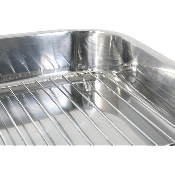 Unity 2Pcs AllIn1 Lasagna And Roasting Pan Bbq Square Serving Tray Size  Small - Image 3