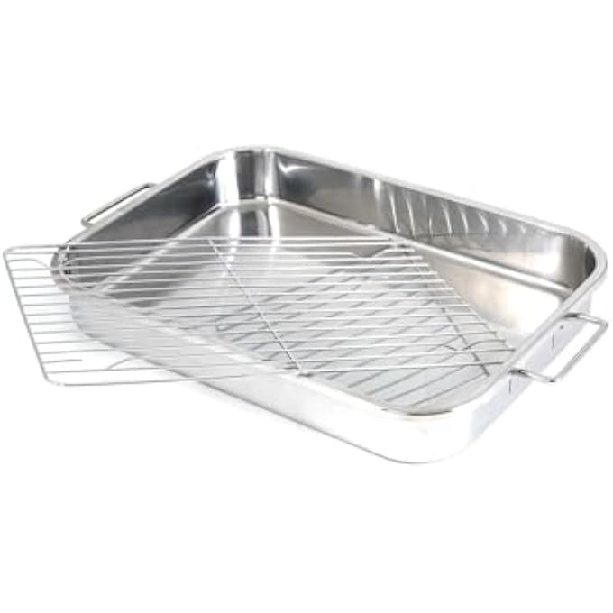 Unity 2Pcs AllIn1 Lasagna And Roasting Pan Bbq Square Serving Tray Size  Small - Image 1