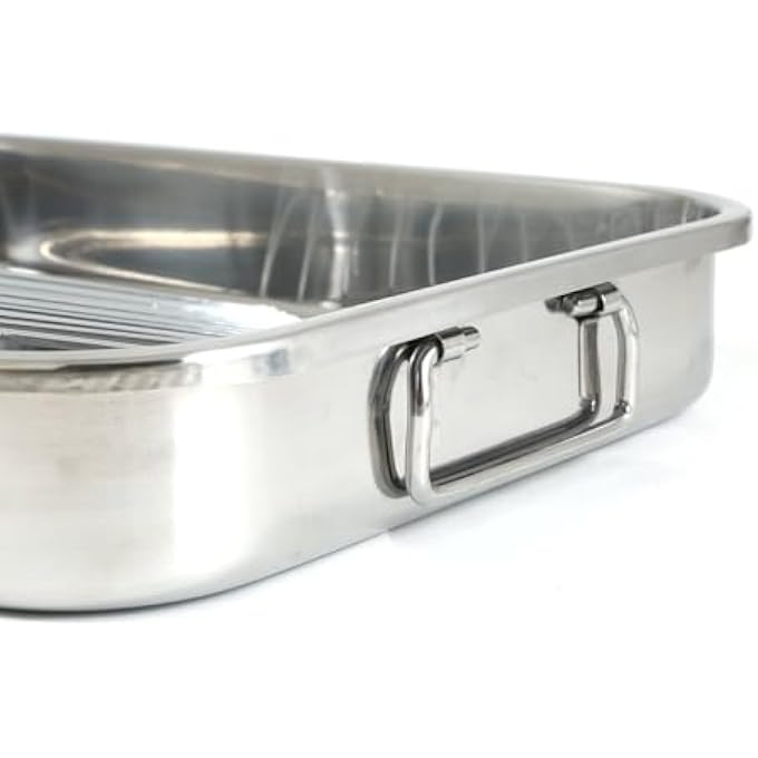 Unity 2Pcs AllIn1 Lasagna And Roasting Pan Bbq Square Serving Tray Size  Small - Image 4