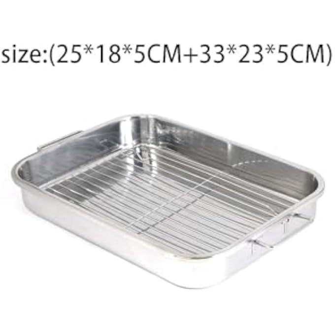 Unity 2Pcs AllIn1 Lasagna And Roasting Pan Bbq Square Serving Tray Size  Small - Image 2