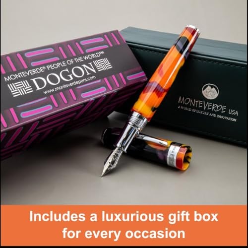 MONTEVERDE USA People of the World Fountain Pen (Dogon) - Medium Nib - Premium Pen for Men & Women, Perfect for Office, Business, School, Gifts, Journaling, Autographs - Image 5