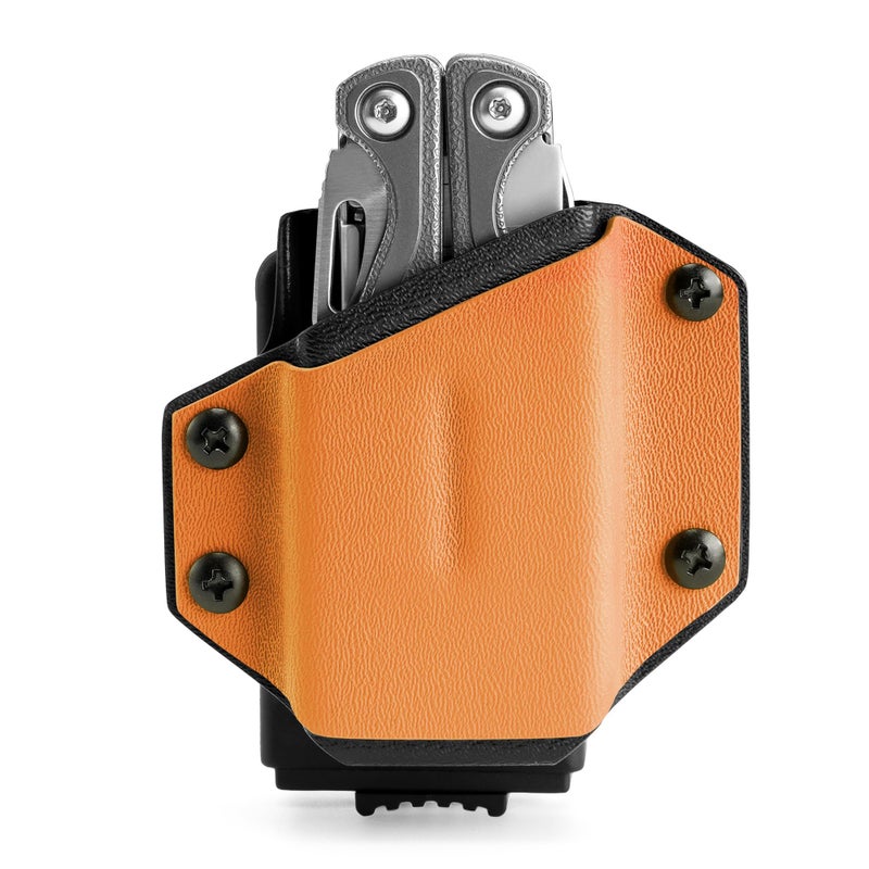TACTICAL_GEEK TACTICAL GEEK TX1 MultiTool Sheath EDC Multi Tool Sheath Holder Holster Adjustable Sheath with Back Clip for Belt MultiTool not Included Orange - Image 2