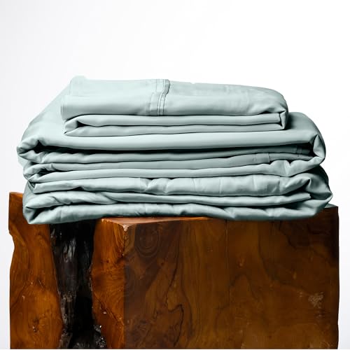 Olive + Crate Tencel Lyocell Eucalyptus Sheets King Size - Cooling Tencel Sheets for Hot Sleepers with 18 Inch Deep Pocket Fit - Eucalyptus 4-Piece Set - Image 1