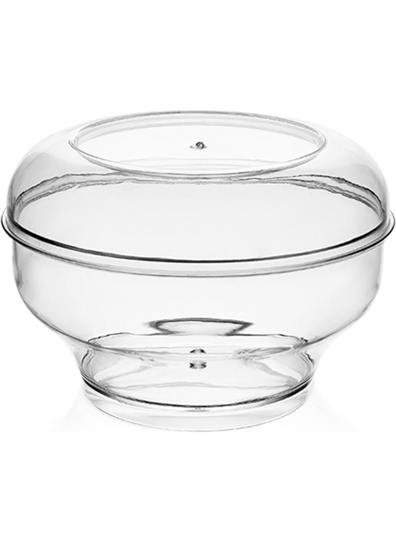 Mayer Milk Dessert Bowl with Lid and Foot 220 cc - 450 Pieces 