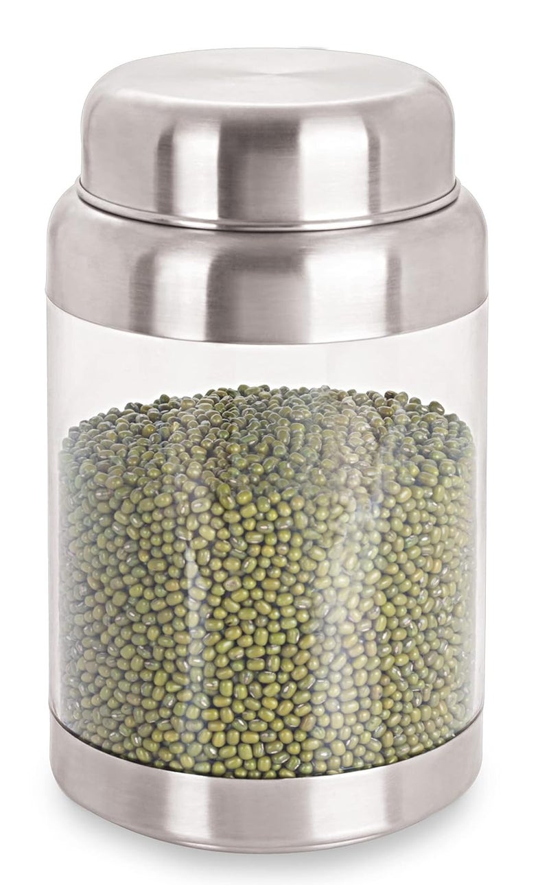 SMARTLOCK Onyx Stainless Steel Transparent See Through Container Set of 1 1850 ml Each - Image 2