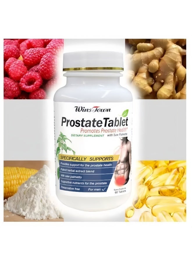WinsTown Prostate Tablet (60 Tablets) - Natural Saw Palmetto Supplement for Men's Prostate & Urinary Health - Image 2