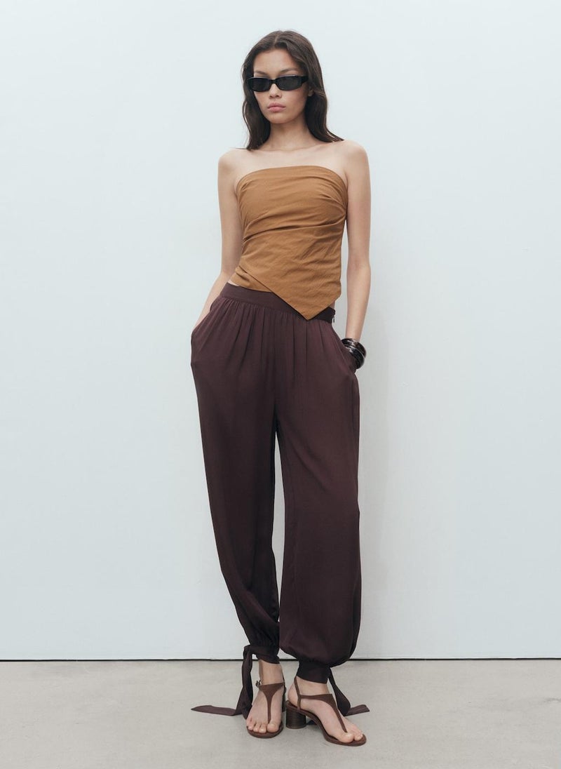 MANGO Asymmetrical Strapless Top  - Image 4