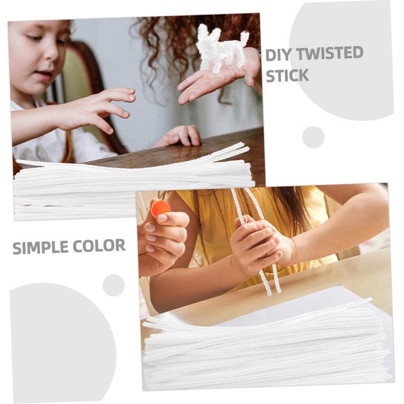 Twisted Craft Sticks 100Pcs Chenille Stems Bendable for Creative Projects Flower Arrangements - Image 4