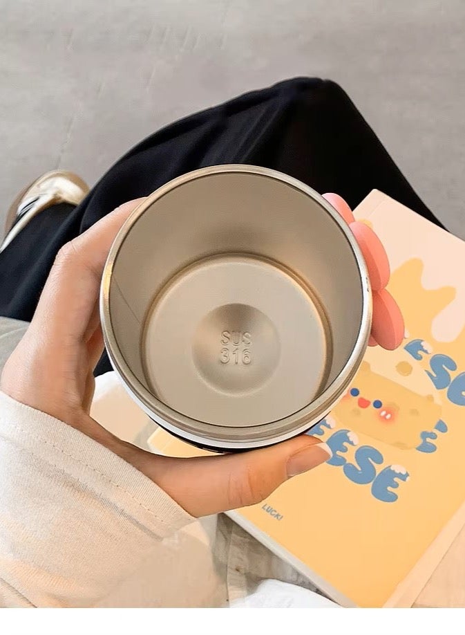 ريمي بيلا كوب ماء للأطفال بسعة 400 مل معزول من الفولاذ المقاوم للصدأ مع شفاطة، ترمس للأطفال - Image 4