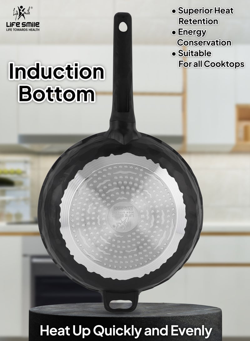 Life Smile 3-Piece Non-Stick Frying Pan Set – Induction Bottom, Durable & Easy to Clean Cookware - Image 2