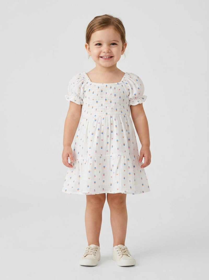 Willow & Whistle Toddlers Girl 2 Pcs Floral Print Dresses, Multicolor - Image 1