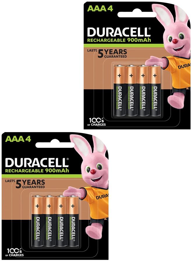 Duracell 8 Pieces Rechargeable AAA 900mAh Batteries 