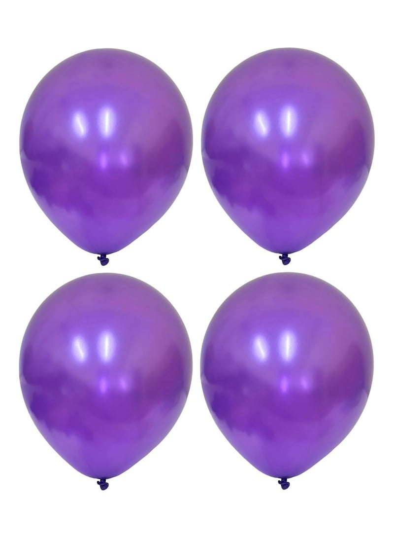 Balloons Purple Color 40Pcs Natural Rubber Latex 12inch METALLIC Quality Purple Balloons - Image 2