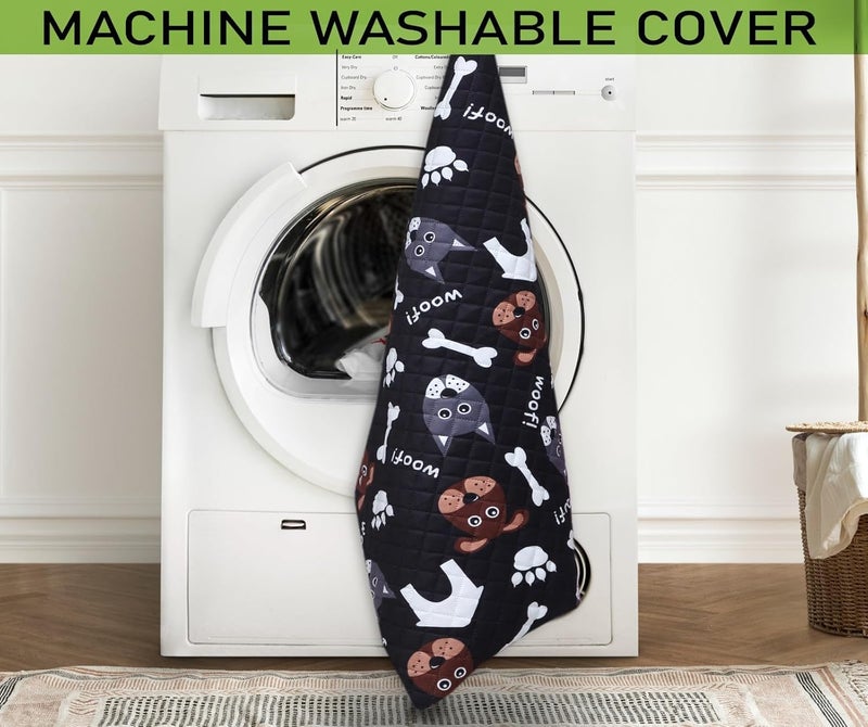 AAZEEM Dog Beds for Large Dogs, Small, Medium and Large Waterproof Dog Bed with Removable Washable Cover & Anti-Slip Bottom | Black Color | 24 X 32 Inches | - Image 2