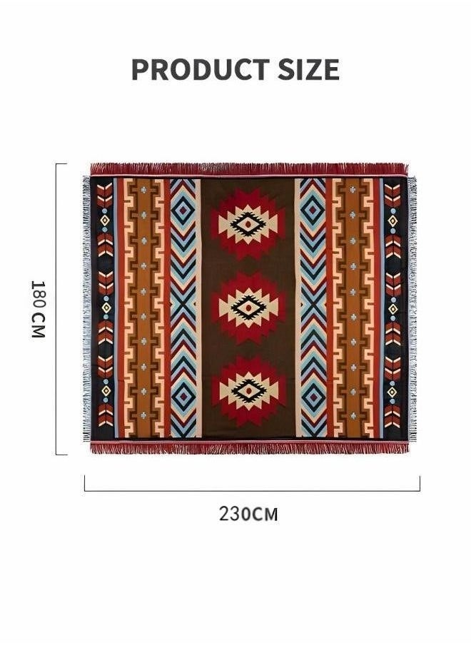 VRCOW Beach Blanket ,Multi Use Outdoor Camping Mat, Picnic Blanket, Exercise Stretching Mat,Boho-Chic Windproof Blanket,Camping Supplies  - Image 2