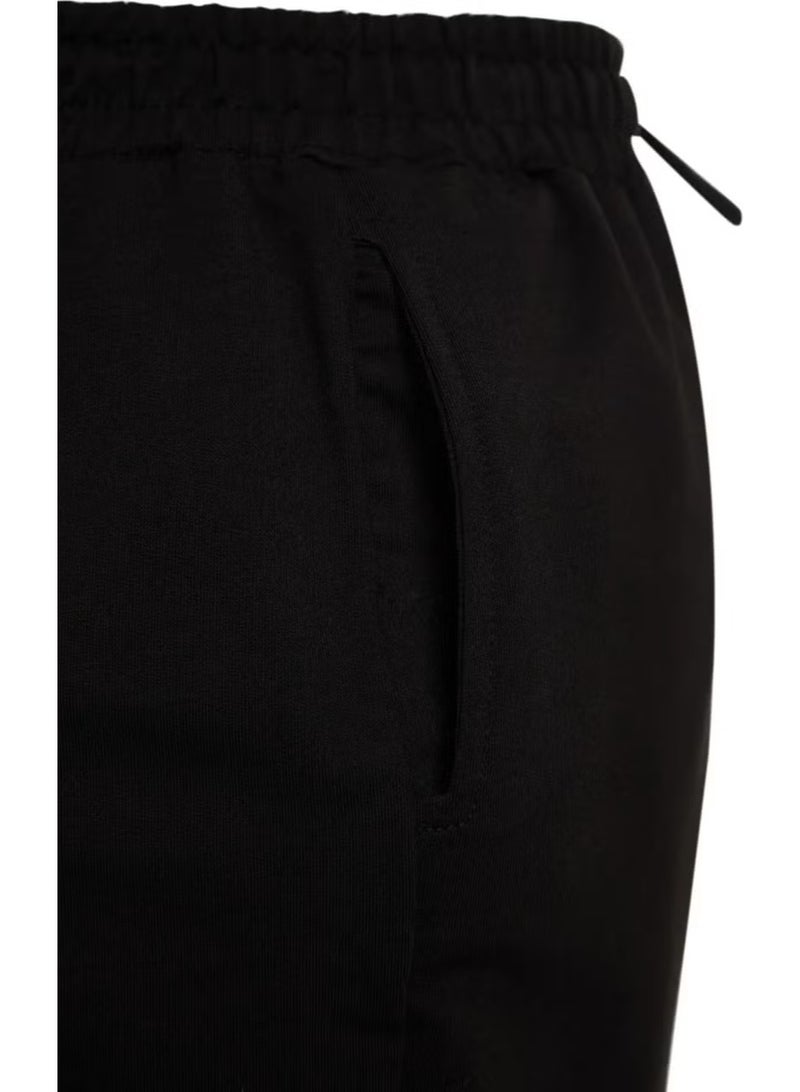 ZYM Star Women's Black Plus Size Jegger Leg Elastic Double Yarn Sweatpants - Image 4