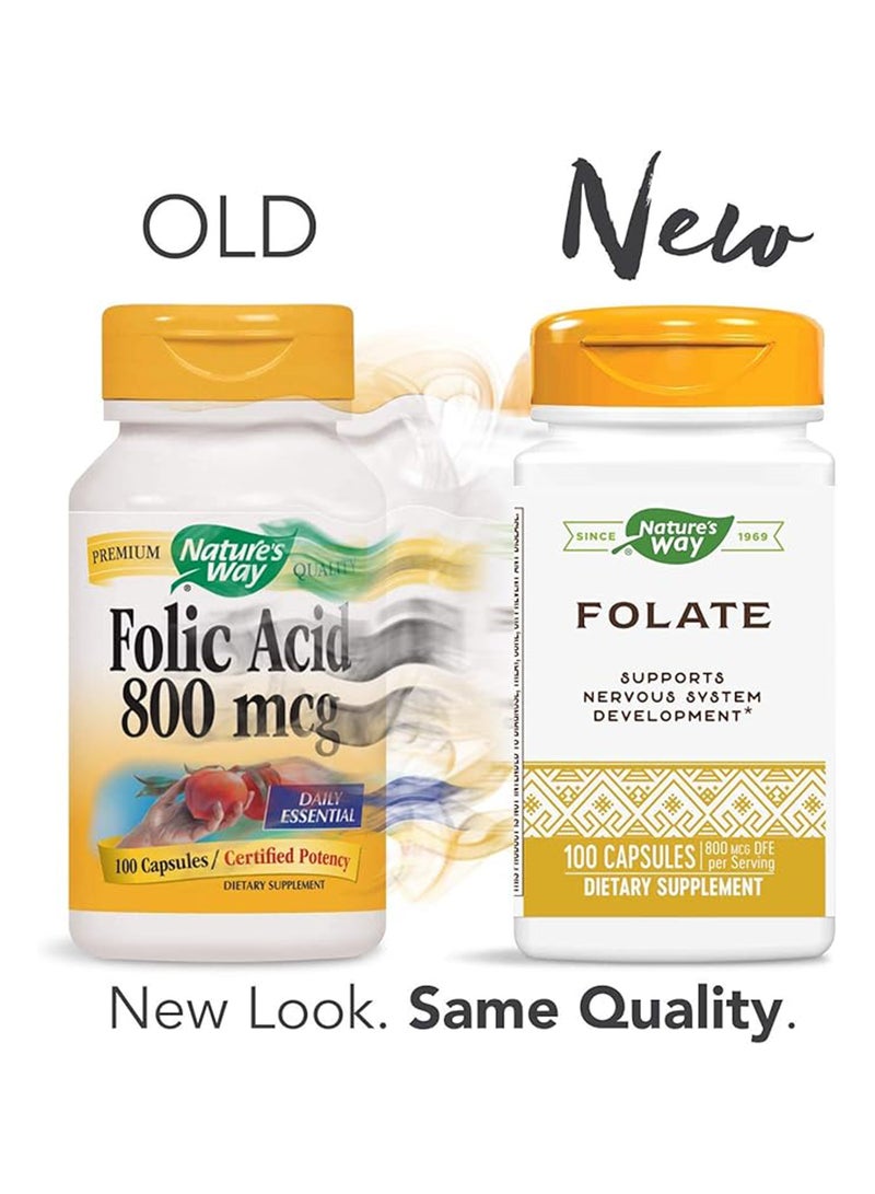 Nature'S Way Folate - 800 Mcg - 100 Capsules - Image 2