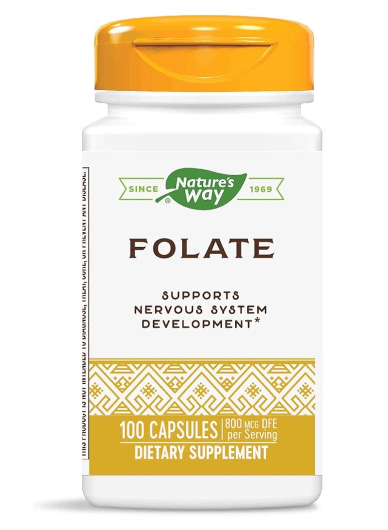 Nature'S Way Folate - 800 Mcg - 100 Capsules - Image 1