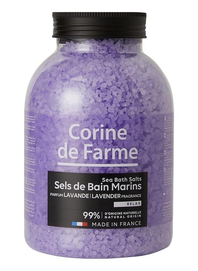 كورين دي فارم ملح البحر للاستحمام للاسترخاء برائحة اللافندر، 1.3 كجم - Image 1