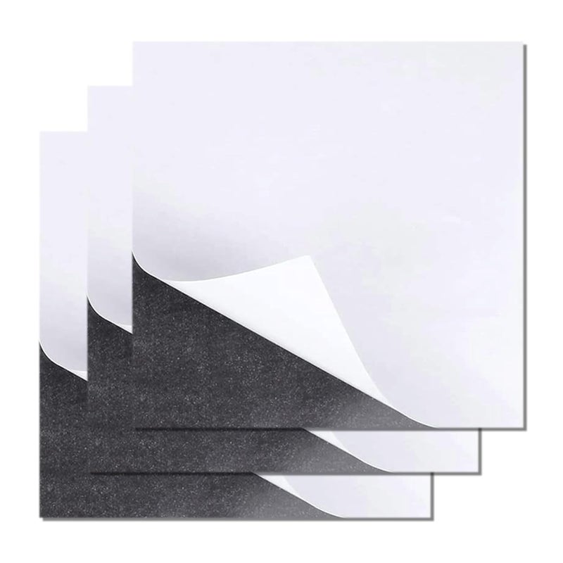 INFINITO ARTS & CRAFTS Magnetic Adhesive Sheets 12 x 12 30 x 30 cm Self Adhesive Magnets for Crafts Photos Fridge Magnets Bookmarks Peel and Attach to Crafts Photos Stamps Dies and More 1mm Pack Of 3
