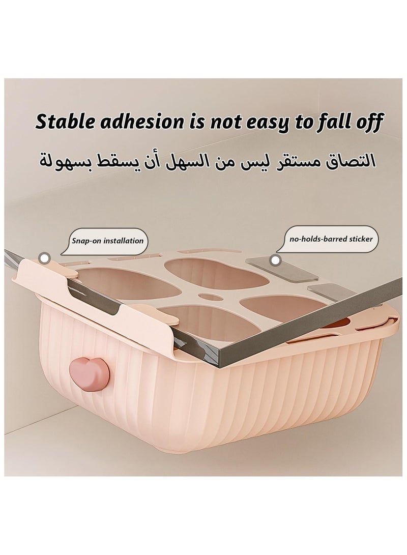 NANAO منظم أدراج بلاستيكي لتخزين الخزائن - صندوق تقسيم للملابس الداخلية، حمالات الصدر، الجوارب، والملابس - مثالي للخزانة، المطبخ، المكتب، والحمام - 31x25x8 سم، وردي - Image 3