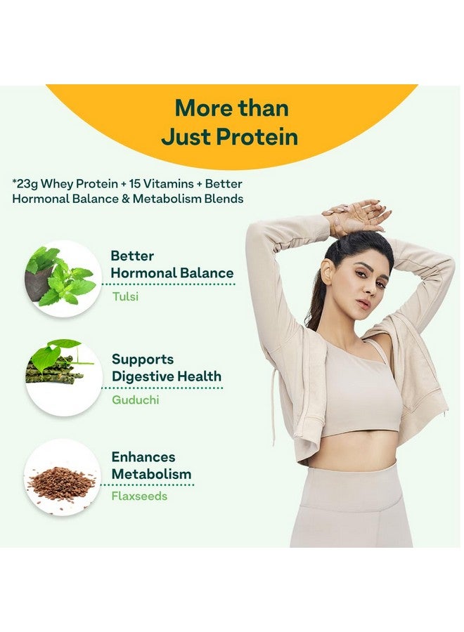 OZiva Protein & Herbs for Women (Vanilla Almond) I Manage Weight, Energy & Metabolism | Clean Protein, Shatavari, Green Tea I No Added Sugar, 2lbs (907gm) - Image 4