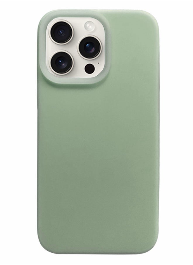Generic iPhone 16 Pro Max Luxury Fluorescent Jelly Liquid Silicone Case For iPhone 16 Pro Max Candy Color Silicone Phone Case, Soft Bumper Jelly Rubber Phone Cover - Light Green  - Image 1