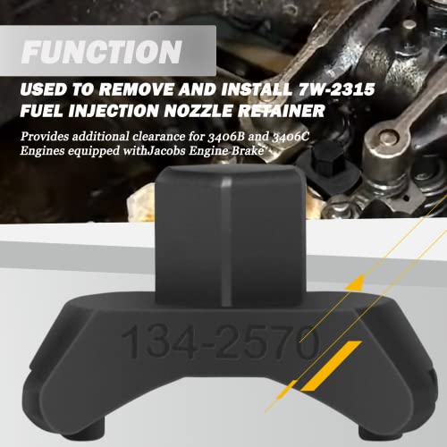 Camoo 1342570 Caterpillar Cat Fuel Injection Nozzle Retainer Spanner Wrench Tool, for CAT 3406B, 3406C, 3408, 3408B and 3412 Engine, Nozzle Retainer Spanner Wrench Socket Tool - Image 3