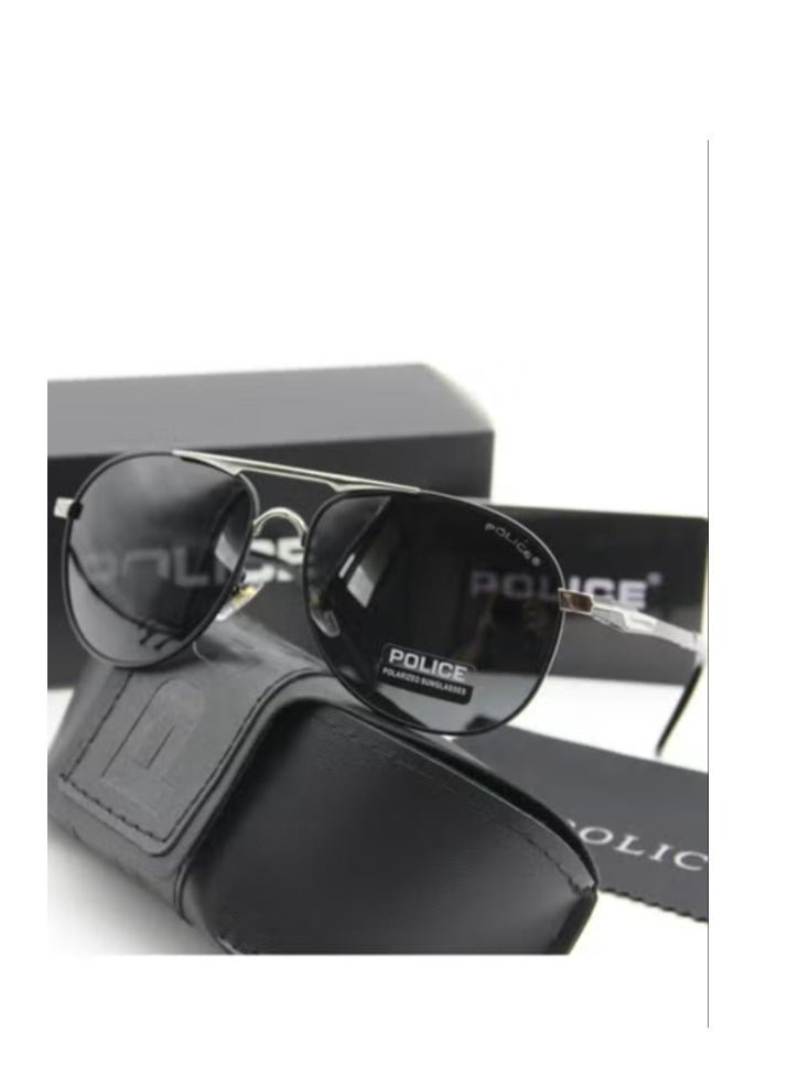 POLICE Polarized sunglasses men's driving sunglasses driver toad glasses driving large frame UV blocking glasses  - Image 1