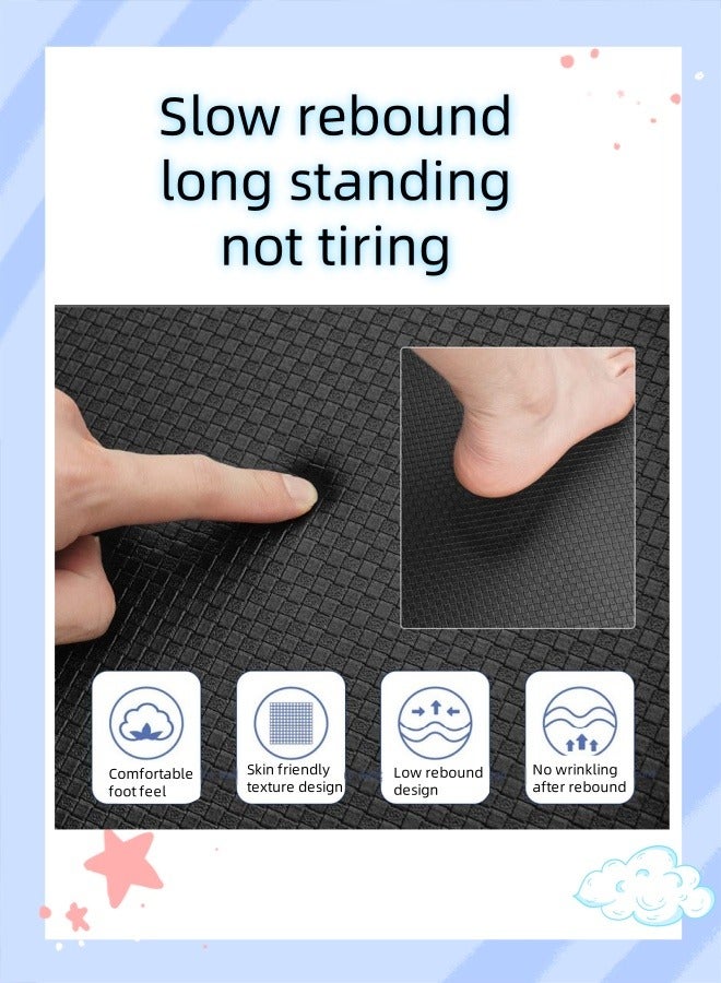 Kitchen Floor Mats，Ergonomic Comfort Leather With Rubber Sole Kitchen Standing Foam Mat ，Anti-Fatigue Kitchen Mat，Anti-Slip And Waterproof Pvc Household Office Sink - Image 4