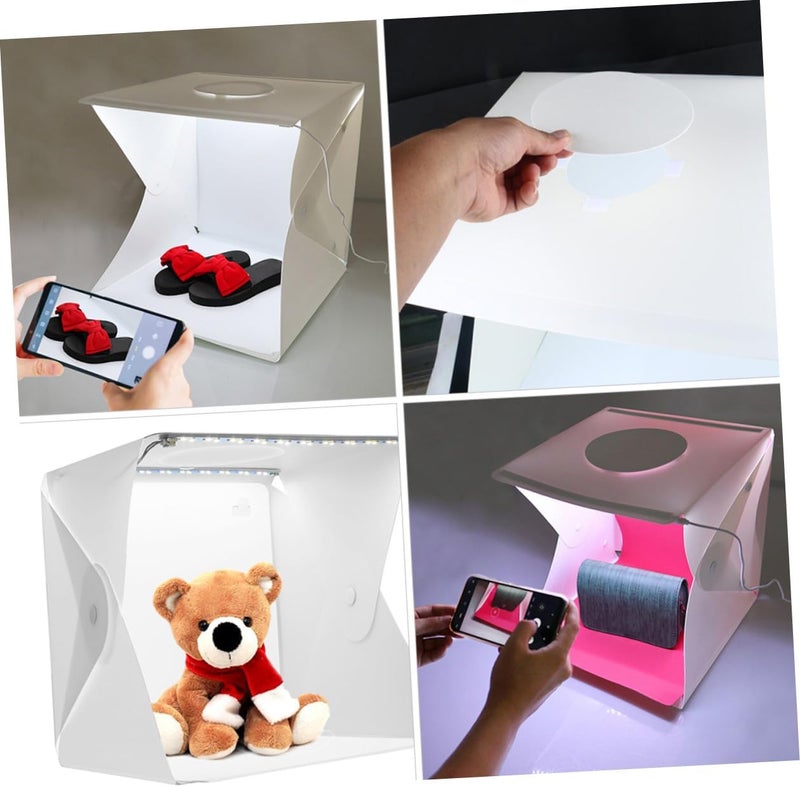 Modern look Portable 40cm Small Photography Light Box with Dual LED Strips, Foldable Photo Shooting Tent Kit with Two Color Backgrounds, Professional Studio Prop for Product and Food Market need oriented construction Solid anti-deform Precision made Cleaner resistant Cross product compatible All environment compatible Slow wear optimized quality In-Kingdom stored commodity Global standard processed material Nationwide courier network Regional distribution available Ready varied options All user friendly build Local available supply Multi-purpose fine material Market mainstream color picks Repeated detach compatible build Multi warehouse process Precision processed material KSA stocked goods All condition fit Gulf climate tested upgraded quality Integrated local logistics Cost effective global grade quality - Image 4