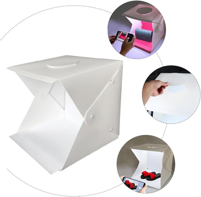 Modern look Portable 40cm Small Photography Light Box with Dual LED Strips, Foldable Photo Shooting Tent Kit with Two Color Backgrounds, Professional Studio Prop for Product and Food Market need oriented construction Solid anti-deform Precision made Cleaner resistant Cross product compatible All environment compatible Slow wear optimized quality In-Kingdom stored commodity Global standard processed material Nationwide courier network Regional distribution available Ready varied options All user friendly build Local available supply Multi-purpose fine material Market mainstream color picks Repeated detach compatible build Multi warehouse process Precision processed material KSA stocked goods All condition fit Gulf climate tested upgraded quality Integrated local logistics Cost effective global grade quality - Image 3