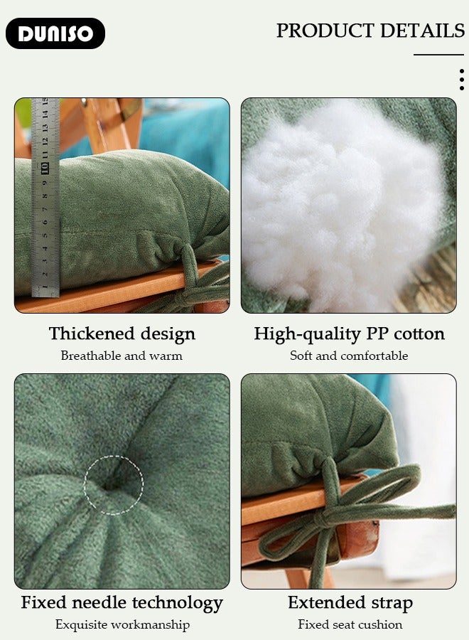 DUNISO Lounger Cushion Pads, Rocking Chair Cushion with Ties,Rattan Chair Cushion, Premium Plush PP Cotton Pads Non Skid Slip Backed Set of Upper and Lower,Portable Garden Patio Thick Padded Bed Seat Cover For Travel Holiday - Image 2
