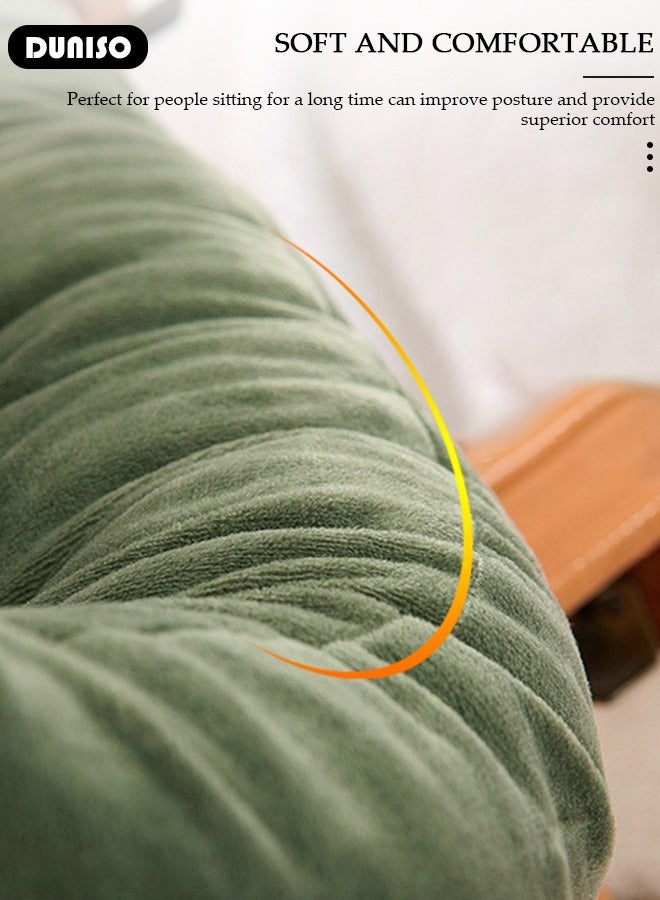 DUNISO Lounger Cushion Pads, Rocking Chair Cushion with Ties,Rattan Chair Cushion, Premium Plush PP Cotton Pads Non Skid Slip Backed Set of Upper and Lower,Portable Garden Patio Thick Padded Bed Seat Cover For Travel Holiday - Image 5