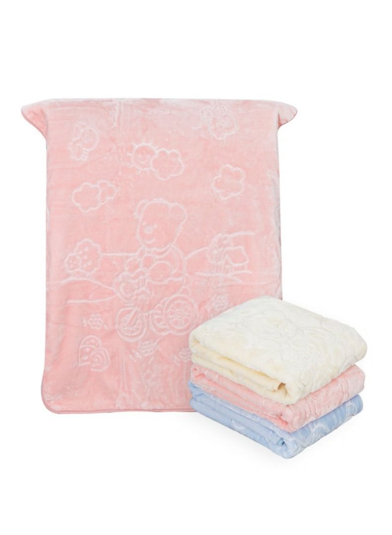FMJ Baby Sac Embossed - Pink -  80x90 Cm - Image 1