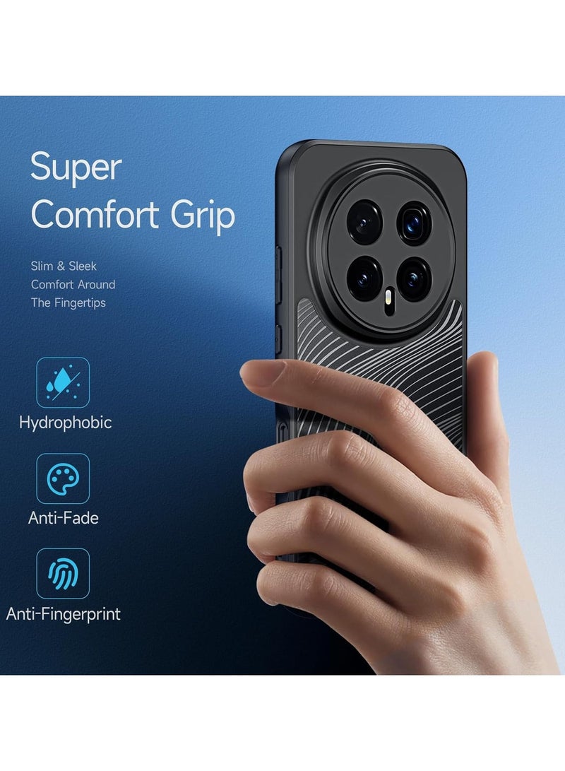 غطاء واقي متوافق مع هاتف Honor Magic 8 Pro - غطاء خلفي شفاف مقسى انسيابي الخطوط، مقاوم لبصمات الأصابع والسقوط، غطاء واقي ماص للصدمات من مزيج PC+TPU - Image 2